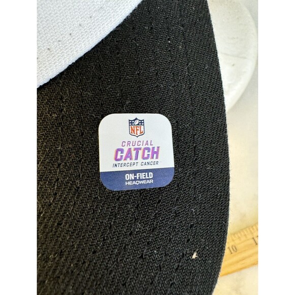 New York Jets New Era White/Black 2022 NFL Crucial Catch 39THIRTY Flex Hat M/L - Picture 12 of 13